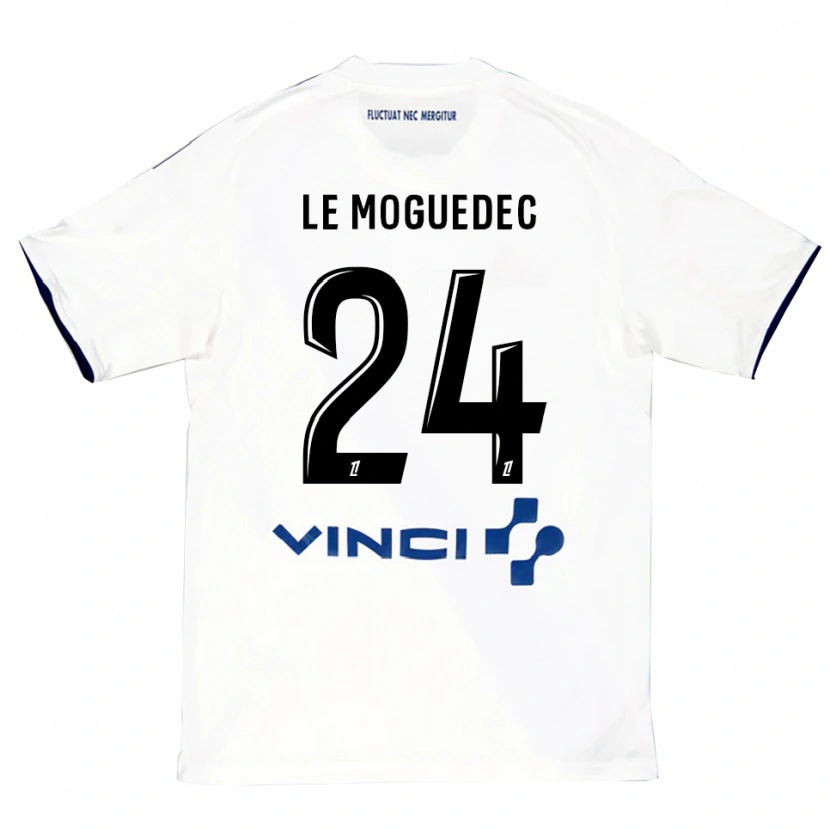 Danxen Kid Anaële Le Moguedec #24 White Blue Away Jersey 2025/26 T-Shirt