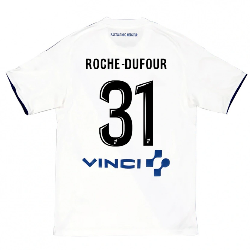 Danxen Kid Kenza Roche Dufour #31 White Blue Away Jersey 2025/26 T-Shirt