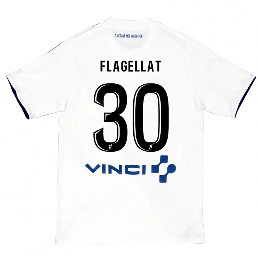 Danxen Kid Alizée Flagellat #30 White Blue Away Jersey 2025/26 T-Shirt