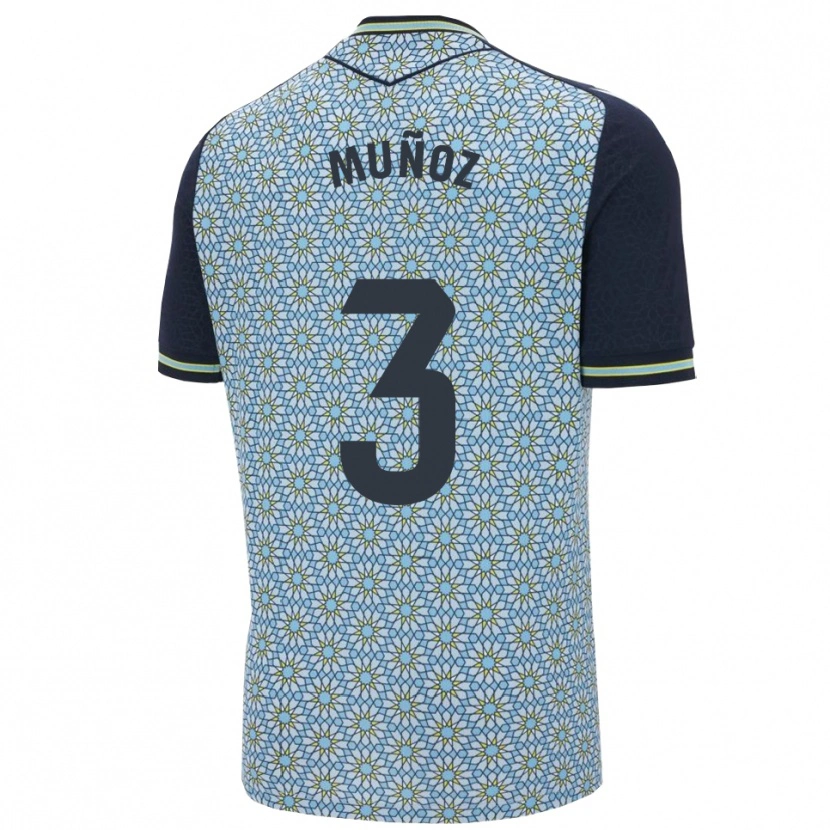 Danxen Kid Álex Muñoz #3 Blue Navy Away Jersey 2025/26 T-Shirt