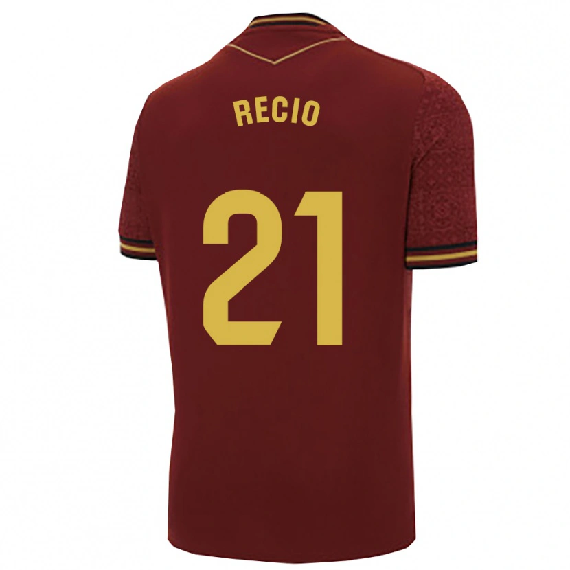 Danxen Kid Iker Recio #21 Burgundy Gold Away Jersey 2025/26 T-Shirt