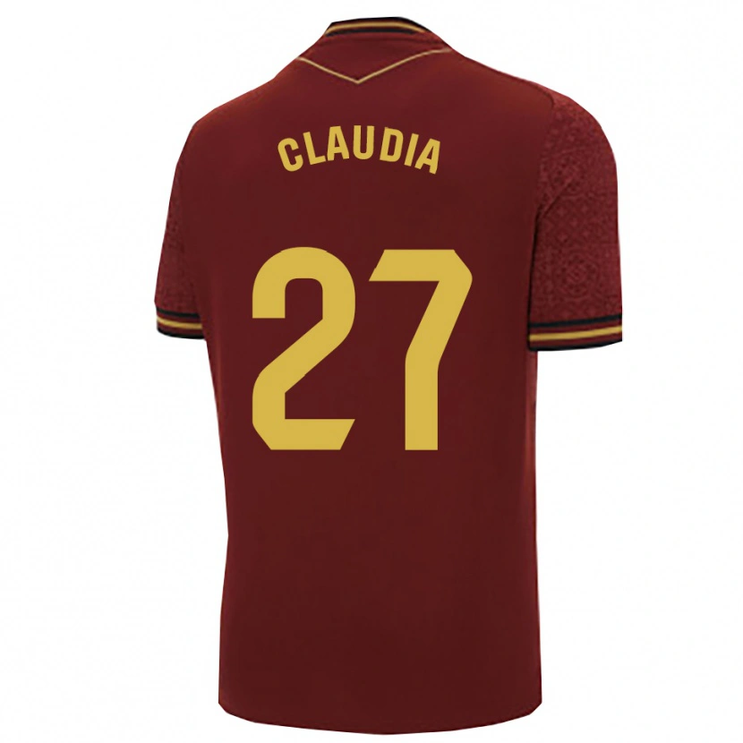 Danxen Kid Claudia Batista Rivera #27 Burgundy Gold Away Jersey 2025/26 T-Shirt
