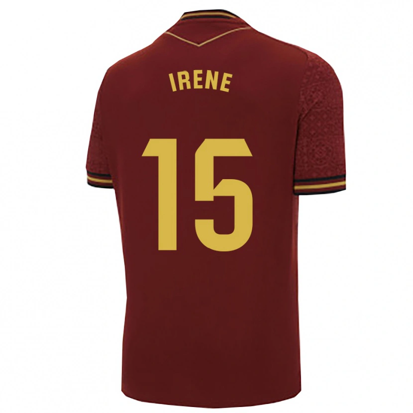 Danxen Kid Irene Laseca Perez #15 Burgundy Gold Away Jersey 2025/26 T-Shirt