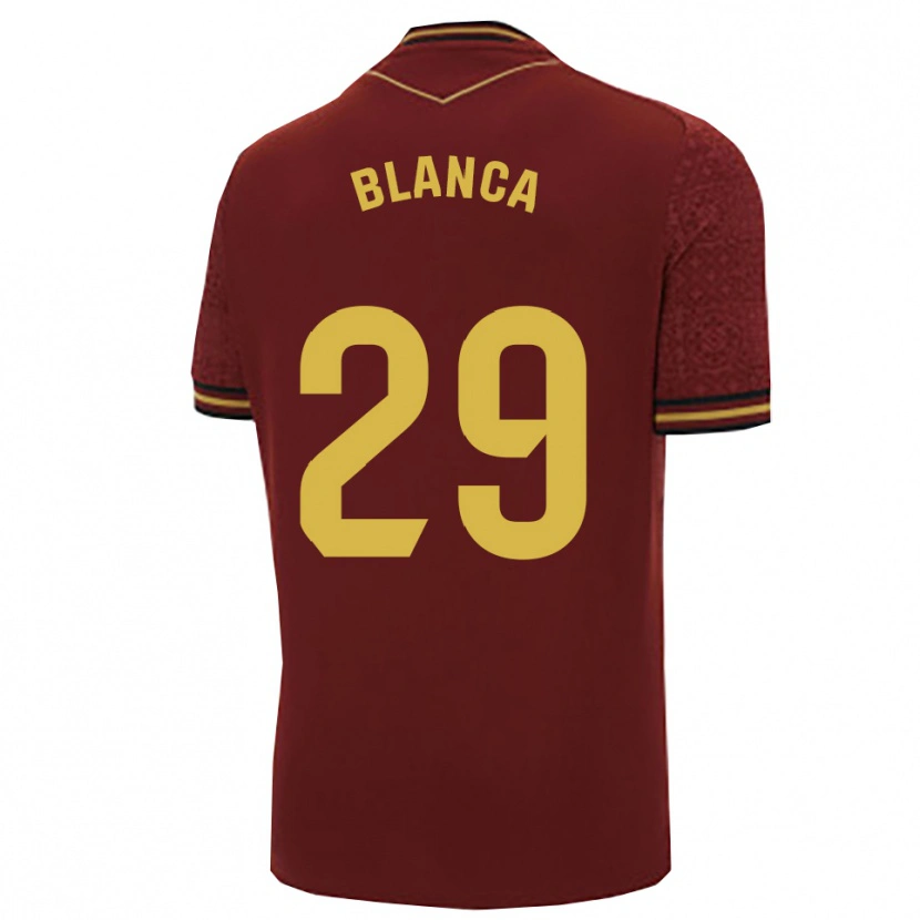 Danxen Kid Blanca Gómez Fernández #29 Burgundy Gold Away Jersey 2025/26 T-Shirt