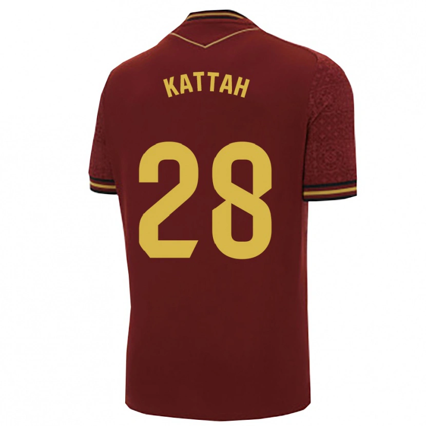 Danxen Kid Pablo Kattah #28 Burgundy Gold Away Jersey 2025/26 T-Shirt