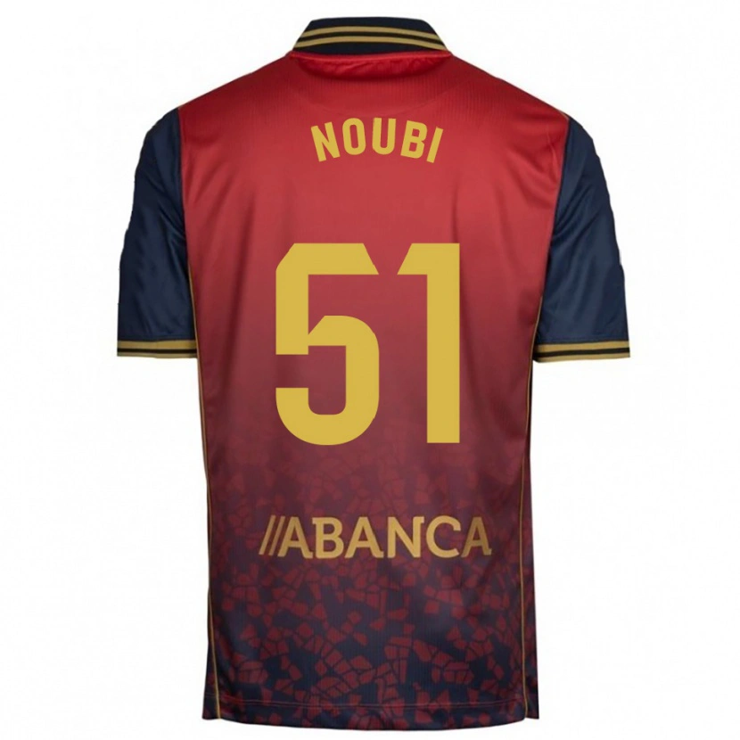 Danxen Kid Lucas Noubi #51 Red Navy Away Jersey 2025/26 T-Shirt