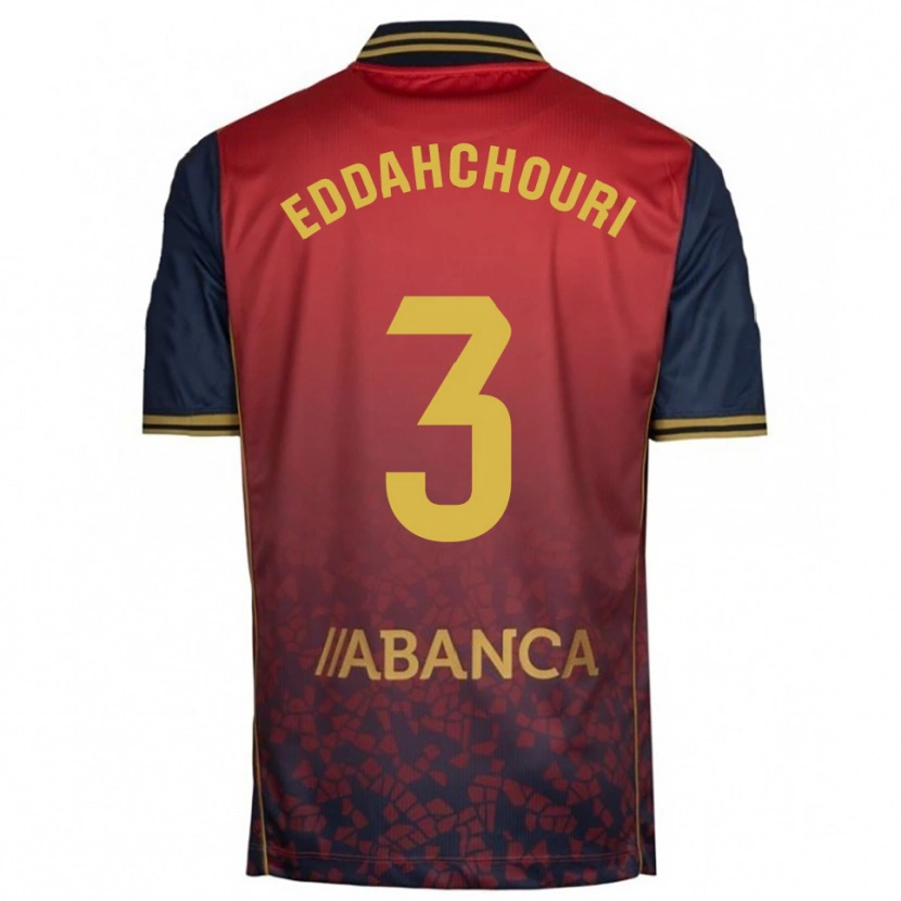 Danxen Kid Zakaria Eddahchouri #3 Red Navy Away Jersey 2025/26 T-Shirt