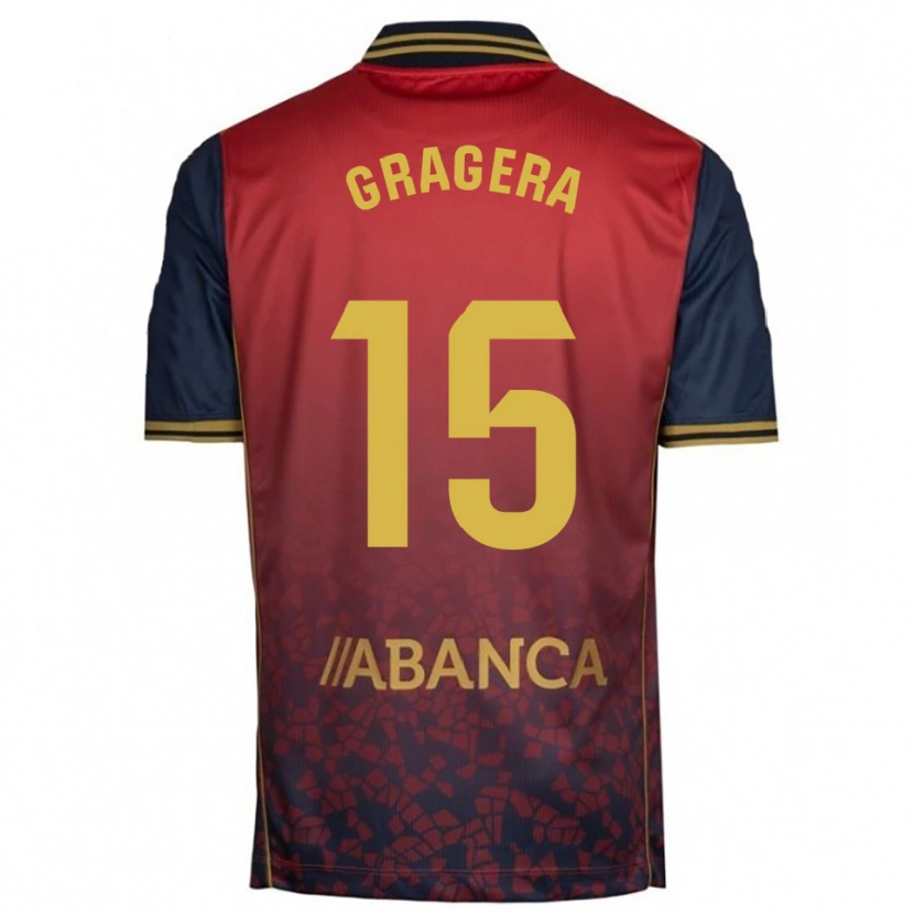 Danxen Kid José Gragera #15 Red Navy Away Jersey 2025/26 T-Shirt