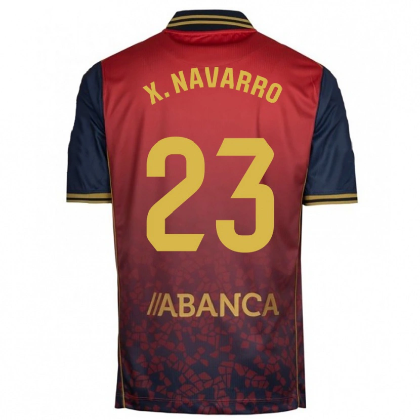 Danxen Kid Ximo Navarro #23 Red Navy Away Jersey 2025/26 T-Shirt