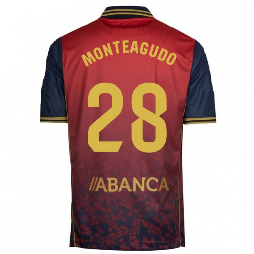 Danxen Kid Paula Monteagudo #28 Red Navy Away Jersey 2025/26 T-Shirt