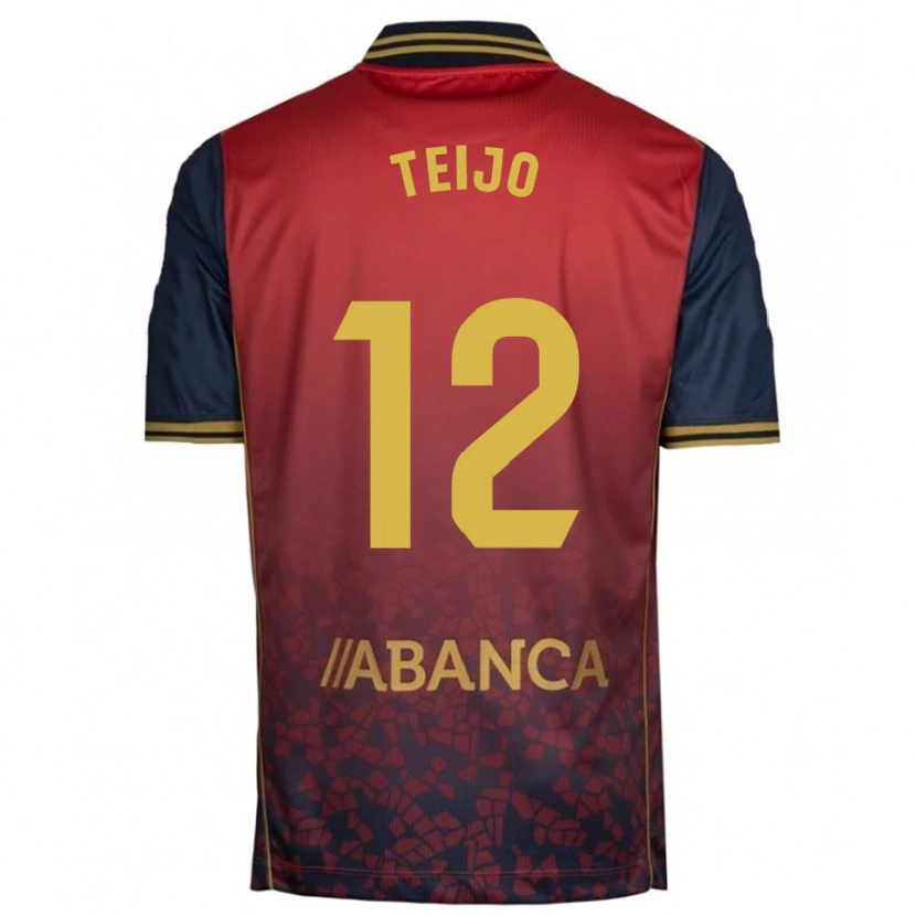 Danxen Kid Quique Teijo #12 Red Navy Away Jersey 2025/26 T-Shirt