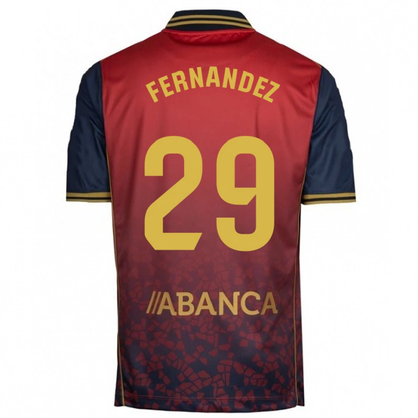 Danxen Kid Samu Fernández #29 Red Navy Away Jersey 2025/26 T-Shirt