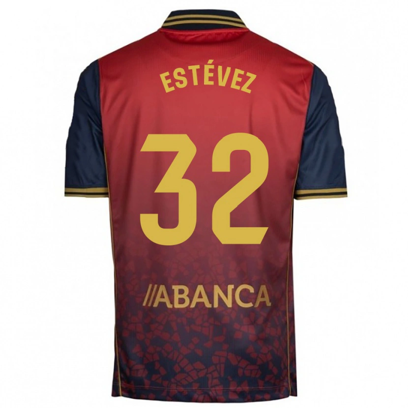 Danxen Kid Dani Estévez #32 Red Navy Away Jersey 2025/26 T-Shirt