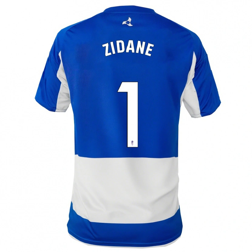 Danxen Kid Luca Zidane #1 Blue White Away Jersey 2025/26 T-Shirt