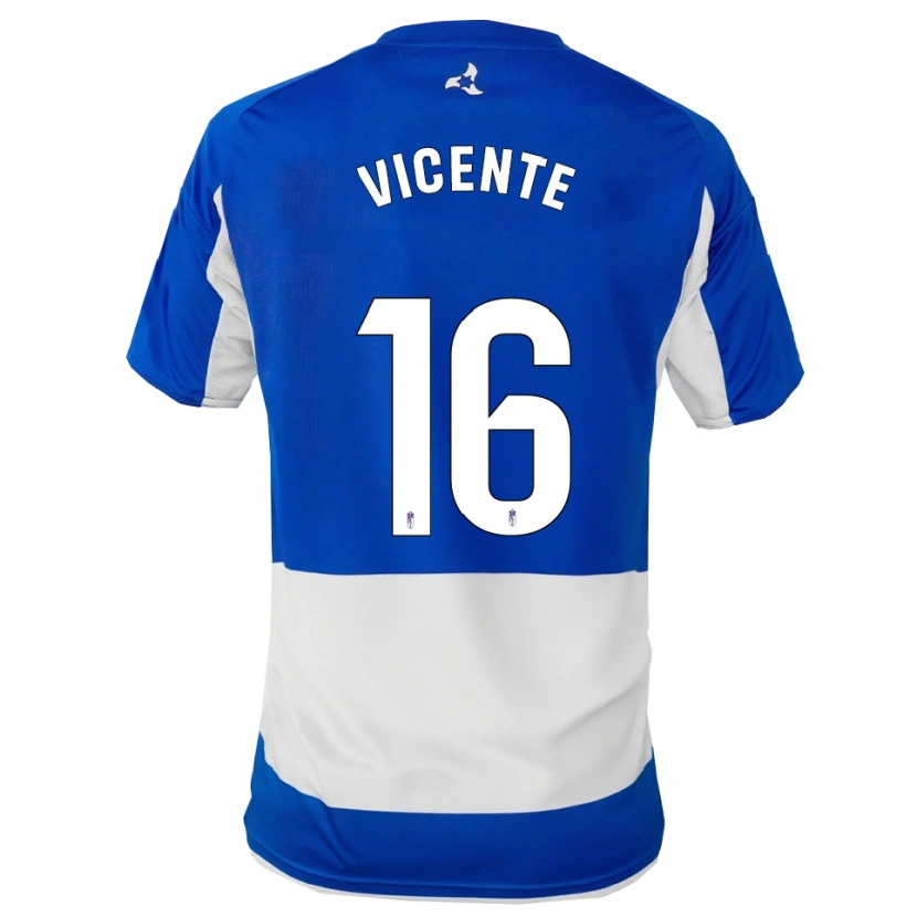 Danxen Kid Nerea Vicente #16 Blue White Away Jersey 2025/26 T-Shirt