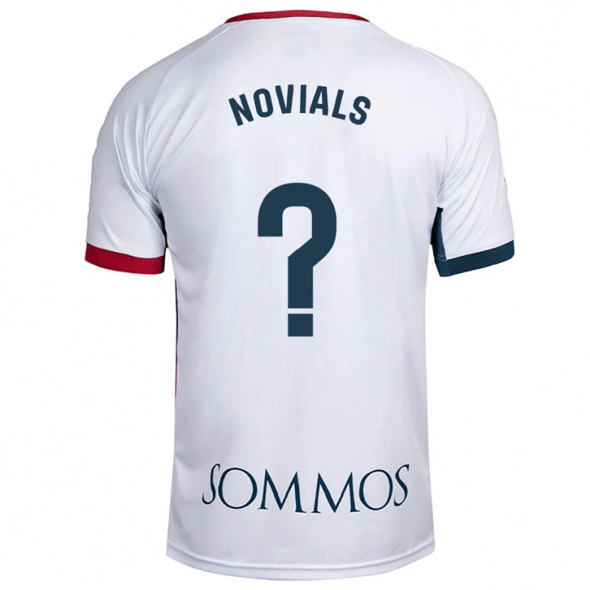 Danxen Kid Álvaro Novials #0 White Red Away Jersey 2025/26 T-Shirt