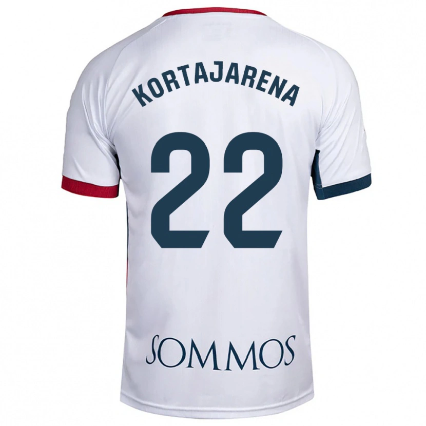 Danxen Kid Iker Kortajarena #22 White Red Away Jersey 2025/26 T-Shirt