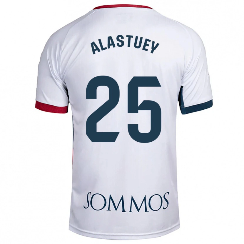 Danxen Kid Martina Alastuey #25 White Red Away Jersey 2025/26 T-Shirt