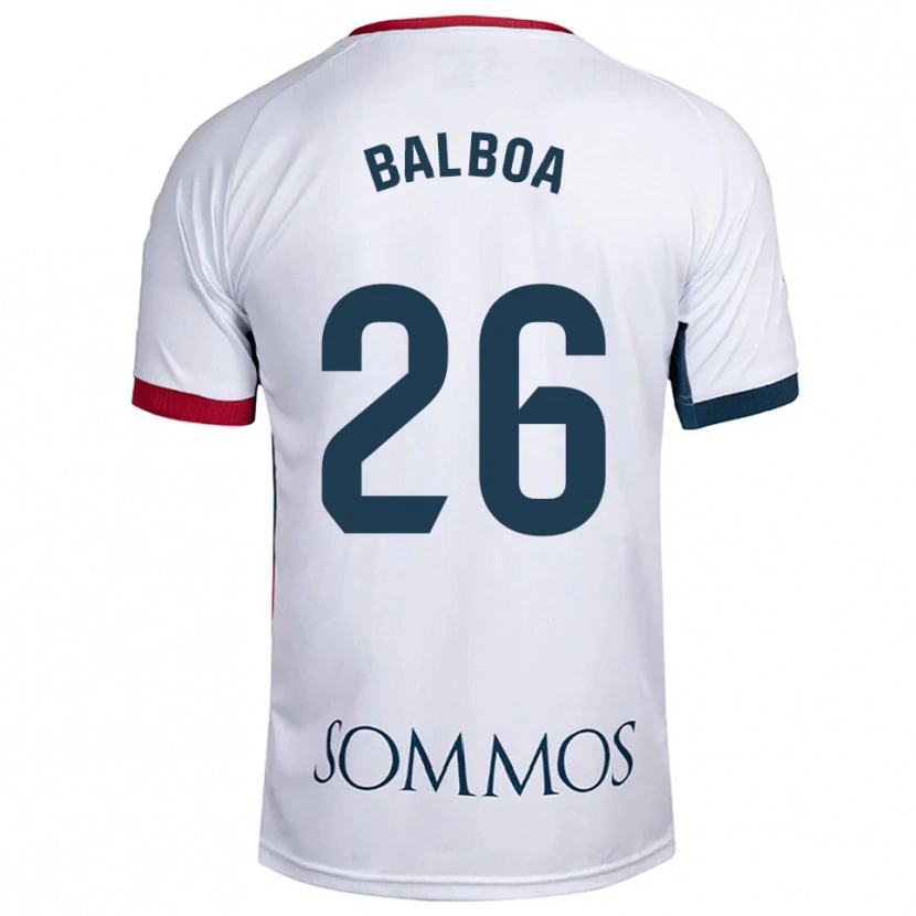 Danxen Kid Álex Balboa #26 White Red Away Jersey 2025/26 T-Shirt