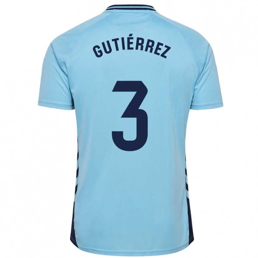 Danxen Kid Cristian Gutiérrez #3 Sky Blue Away Jersey 2025/26 T-Shirt