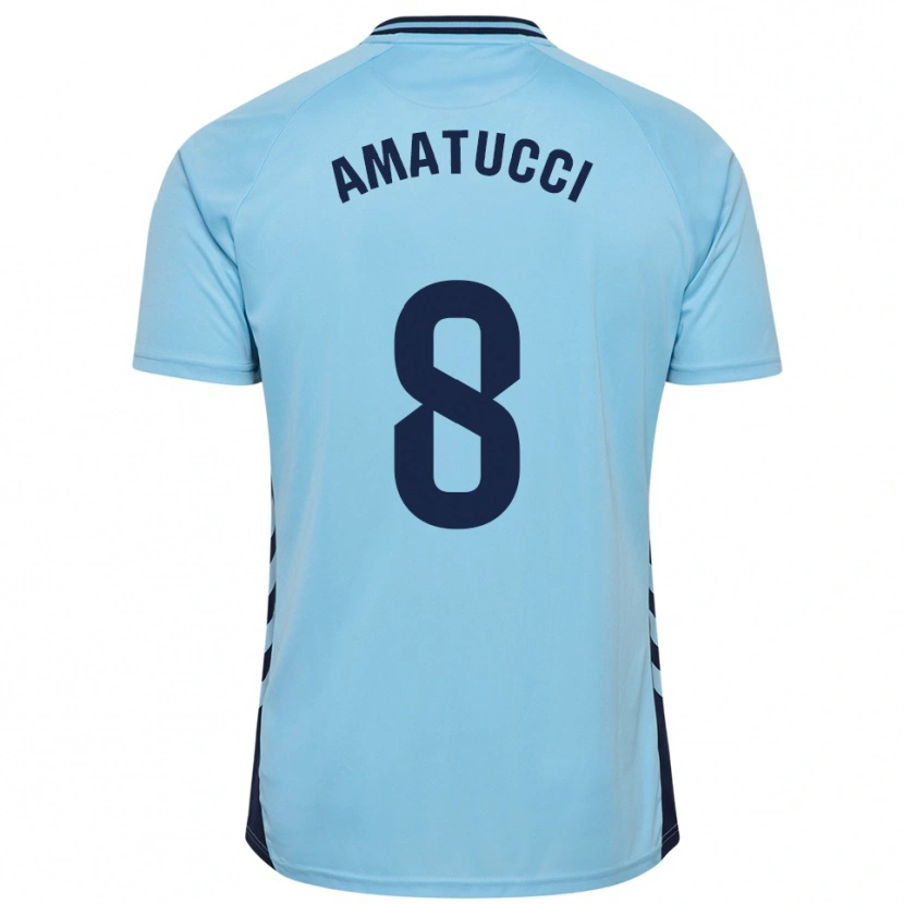 Danxen Kid Lorenzo Amatucci #8 Sky Blue Away Jersey 2025/26 T-Shirt