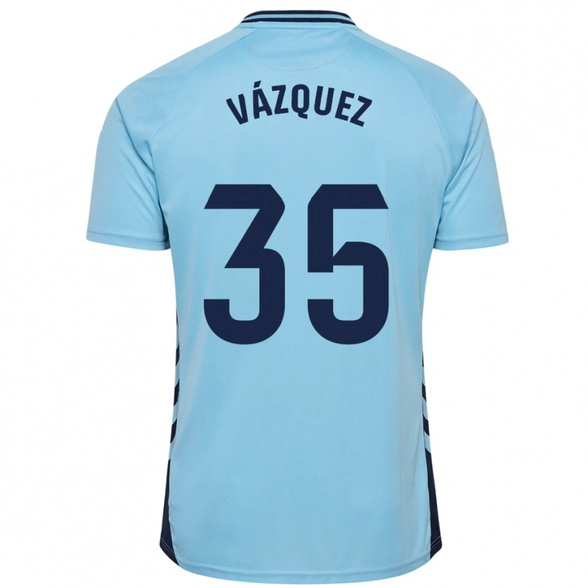 Danxen Kid Adrián Vázquez #35 Sky Blue Away Jersey 2025/26 T-Shirt