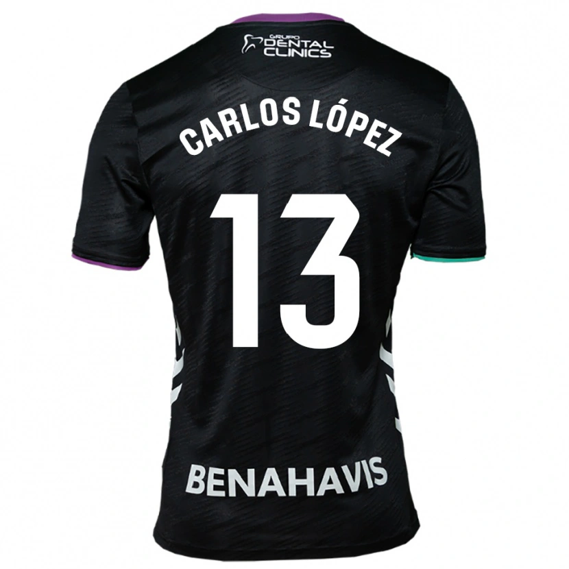 Danxen Kid Carlos López #13 Black Purple Green Away Jersey 2025/26 T-Shirt
