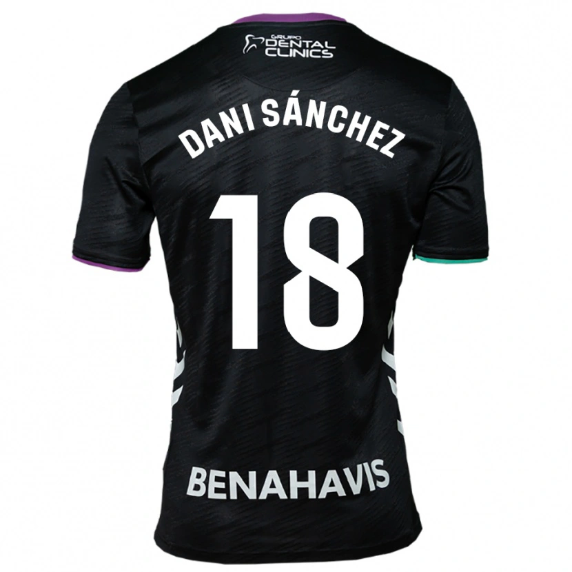 Danxen Kid Dani Sánchez #18 Black Purple Green Away Jersey 2025/26 T-Shirt