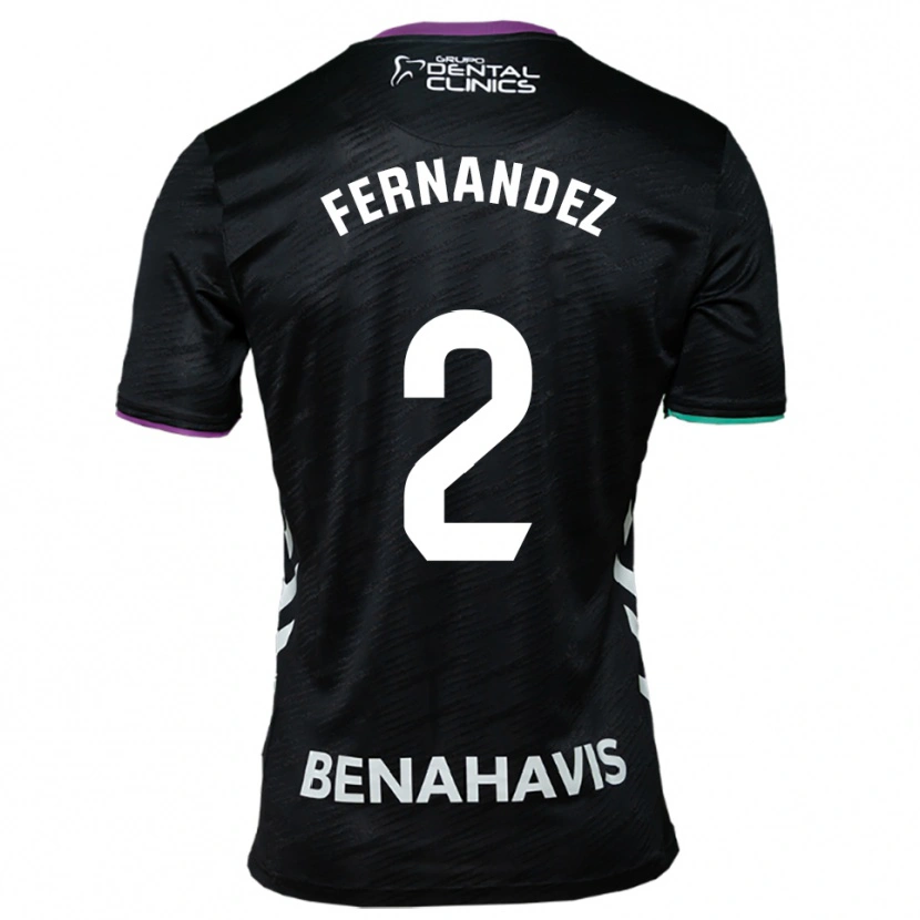Danxen Kid Aron Neqach Fernández #2 Black Purple Green Away Jersey 2025/26 T-Shirt
