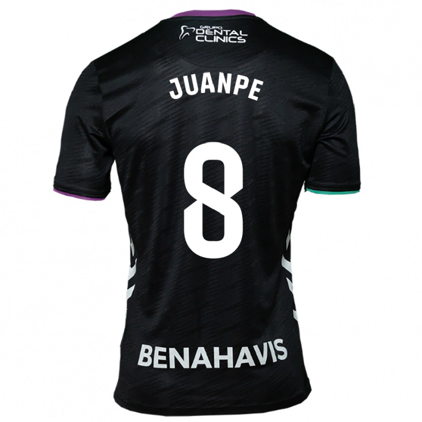 Danxen Kid Juanpe #8 Black Purple Green Away Jersey 2025/26 T-Shirt