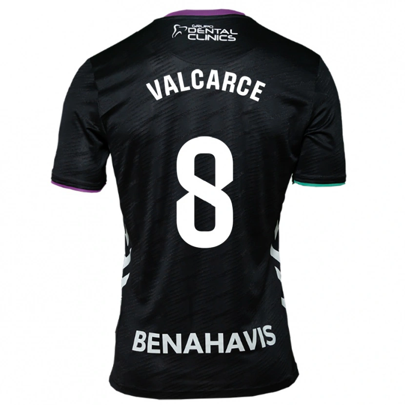 Danxen Kid Alejandro Valcarce #8 Black Purple Green Away Jersey 2025/26 T-Shirt