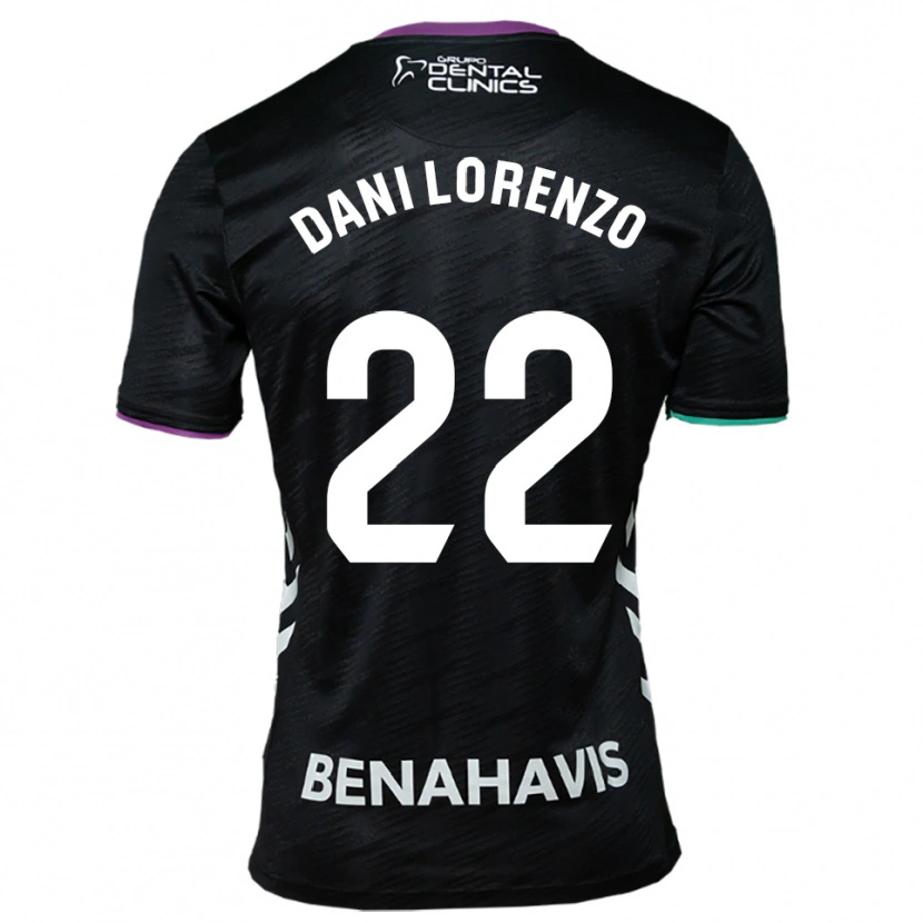 Danxen Kid Dani Lorenzo #22 Black Purple Green Away Jersey 2025/26 T-Shirt