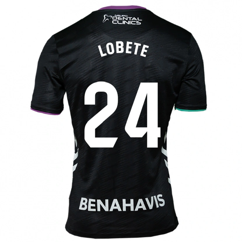 Danxen Kid Julen Lobete #24 Black Purple Green Away Jersey 2025/26 T-Shirt