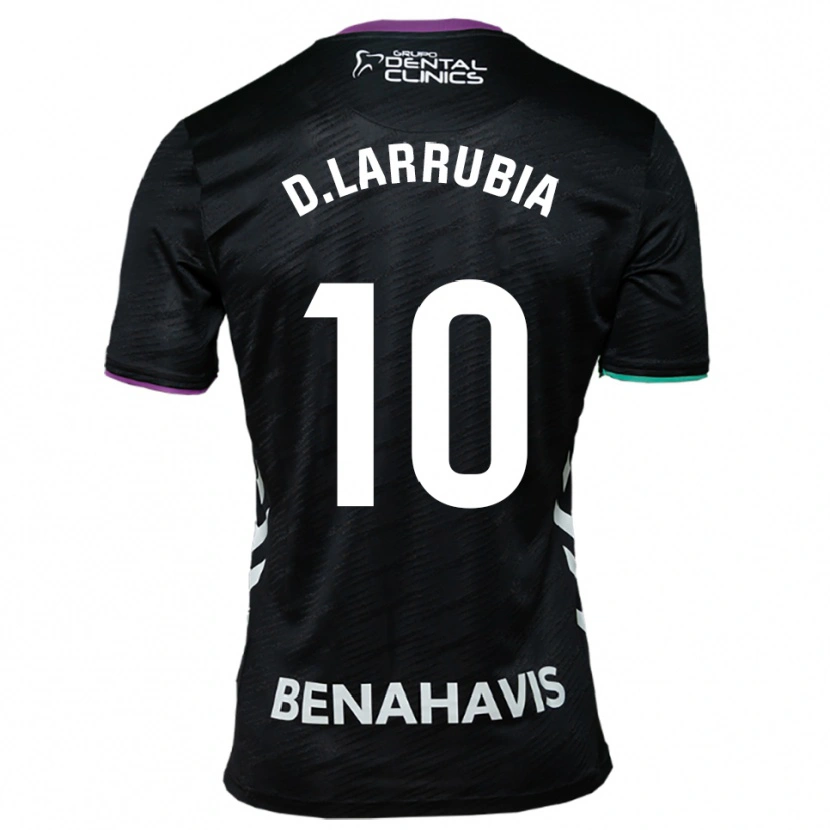 Danxen Kid David Larrubia #10 Black Purple Green Away Jersey 2025/26 T-Shirt