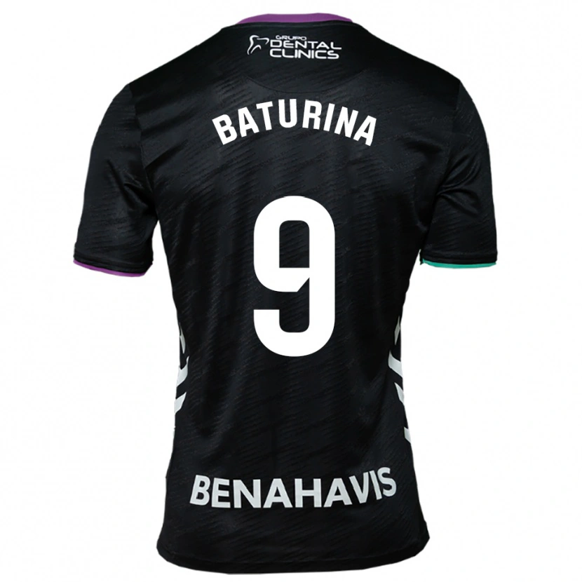 Danxen Kid Roko Baturina #9 Black Purple Green Away Jersey 2025/26 T-Shirt