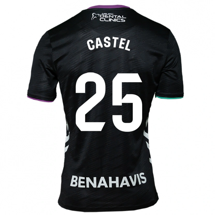 Danxen Kid Sergio Castel #25 Black Purple Green Away Jersey 2025/26 T-Shirt
