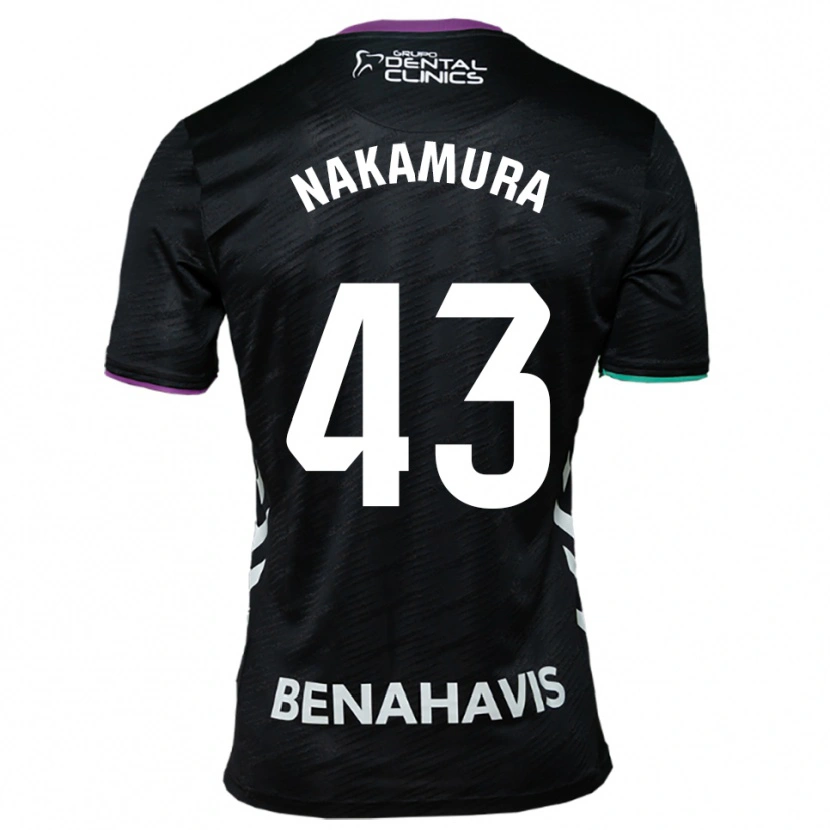 Danxen Kid Mare Nakamura #43 Black Purple Green Away Jersey 2025/26 T-Shirt