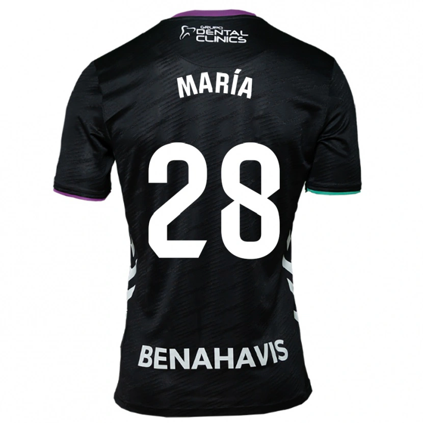 Danxen Kid María Albacete Pato #28 Black Purple Green Away Jersey 2025/26 T-Shirt