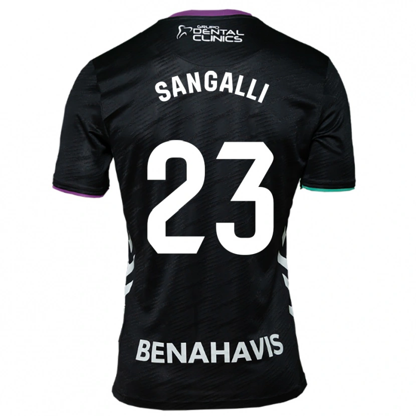Danxen Kid Luca Sangalli #23 Black Purple Green Away Jersey 2025/26 T-Shirt