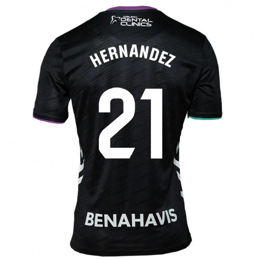 Danxen Kid Juan Hernández #21 Black Purple Green Away Jersey 2025/26 T-Shirt