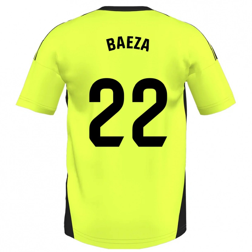 Danxen Kid Miguel Baeza #22 Fluorescent Yellow Away Jersey 2025/26 T-Shirt