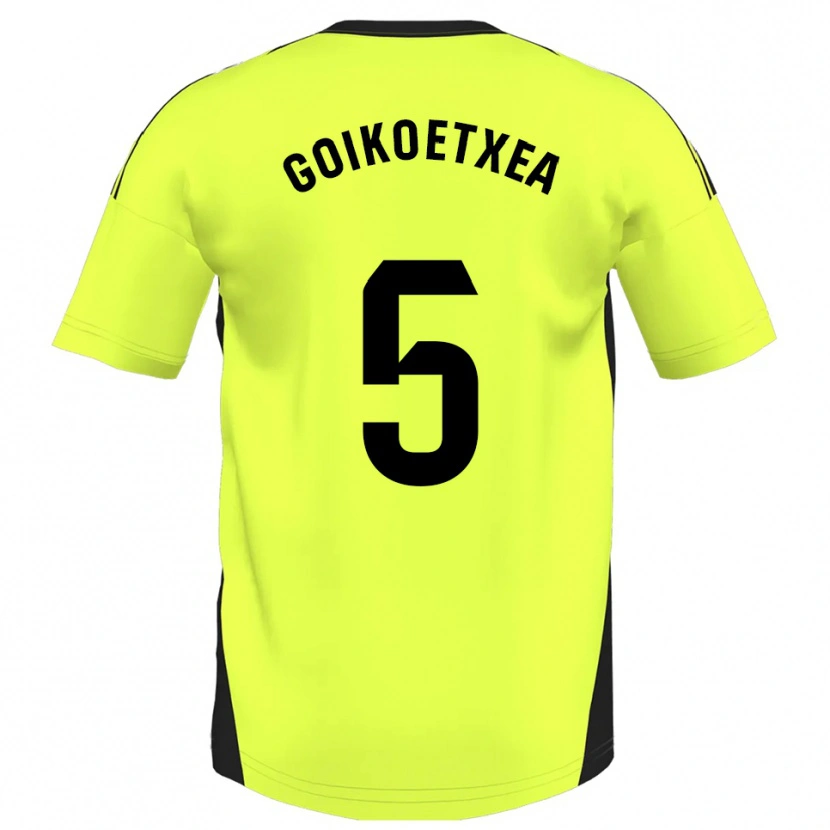 Danxen Kid Imanol Goikoetxea #5 Fluorescent Yellow Away Jersey 2025/26 T-Shirt