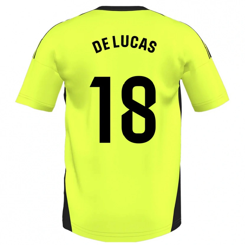 Danxen Kid Alejandro De Lucas #18 Fluorescent Yellow Away Jersey 2025/26 T-Shirt