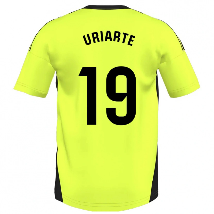 Danxen Kid Aritz Uriarte #19 Fluorescent Yellow Away Jersey 2025/26 T-Shirt
