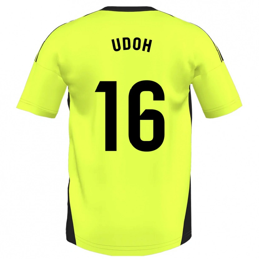 Danxen Kid Isaac Udoh #16 Fluorescent Yellow Away Jersey 2025/26 T-Shirt