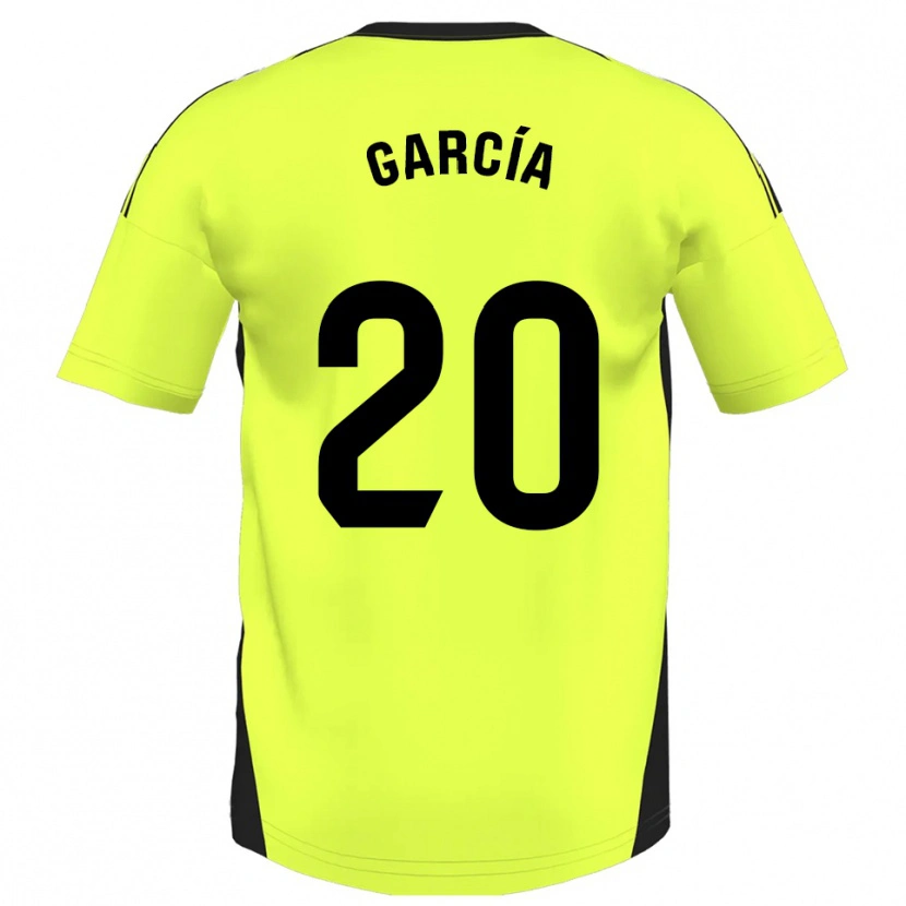 Danxen Kid Alberto García #20 Fluorescent Yellow Away Jersey 2025/26 T-Shirt