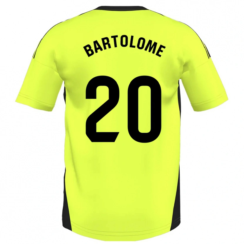 Danxen Kid Diego Bartolomé #20 Fluorescent Yellow Away Jersey 2025/26 T-Shirt