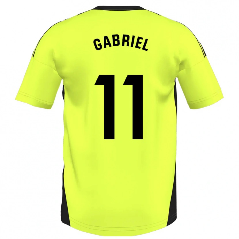 Danxen Kid Sergio Gabriel #11 Fluorescent Yellow Away Jersey 2025/26 T-Shirt
