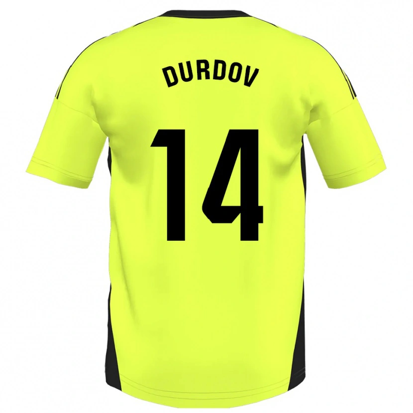 Danxen Kid Ivan Durdov #14 Fluorescent Yellow Away Jersey 2025/26 T-Shirt