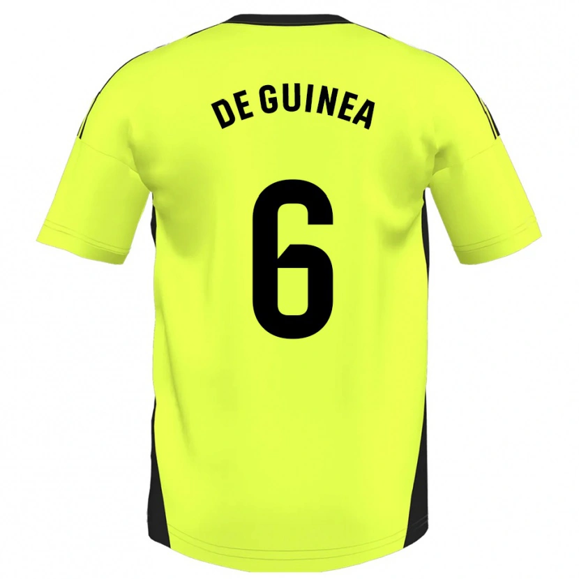 Danxen Kid Asier Ortiz De Guinea #6 Fluorescent Yellow Away Jersey 2025/26 T-Shirt